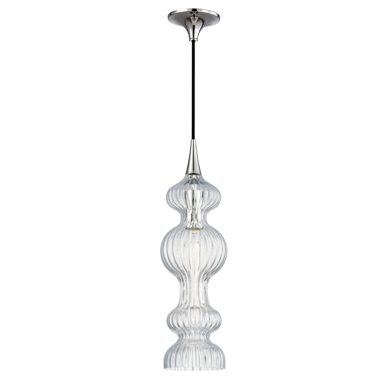 Pomfret 1 - Light LED Pendant, Clear, Aged Brass