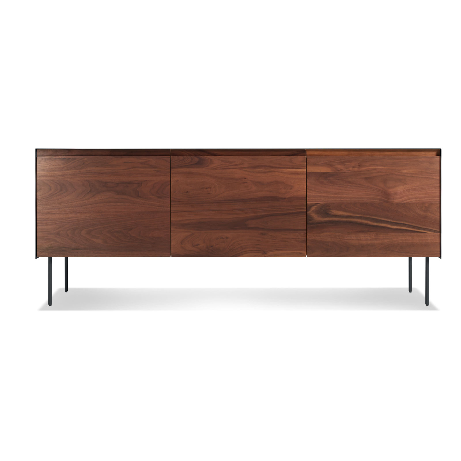 Clad 72'' Sideboard, Oblivion/Walnut