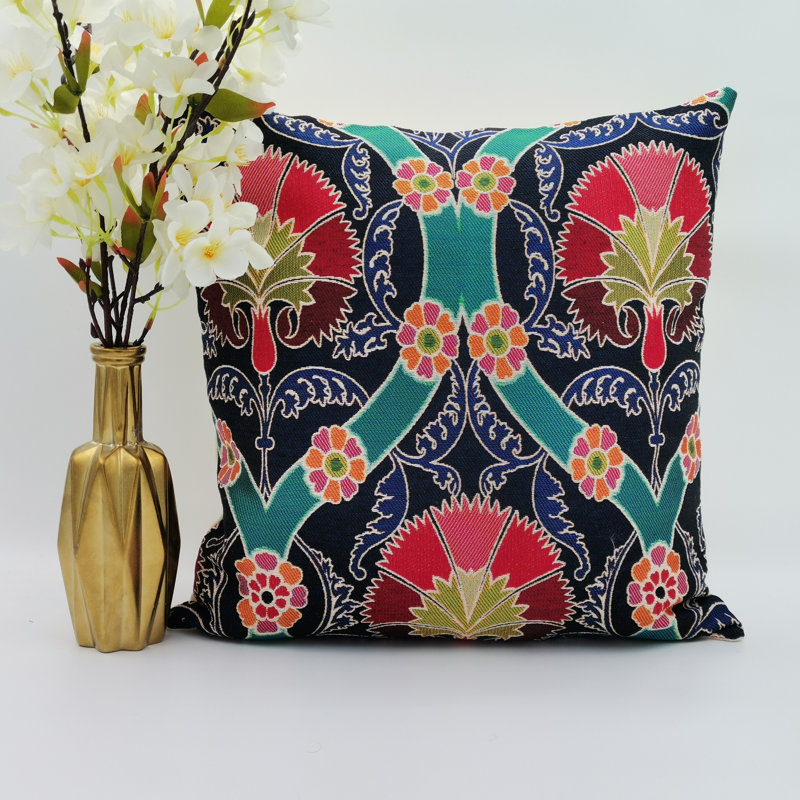 Carnalbanagh Indoor / Outdoor Floral Square Cushion Cover
