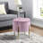 Blush And Round Ottoman