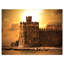 Vieux château au coucher du soleil - Impression sur toile tendue-20863667