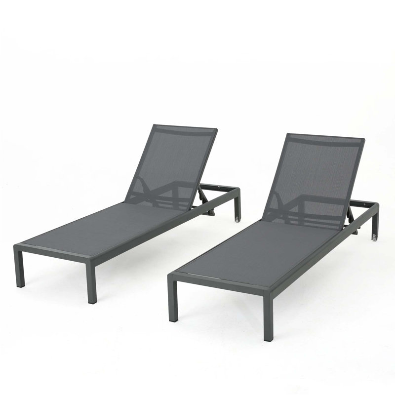 Chaise Lounge(Set Of 2), Gray, 2