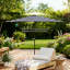 Demi-parasol de patio extérieur