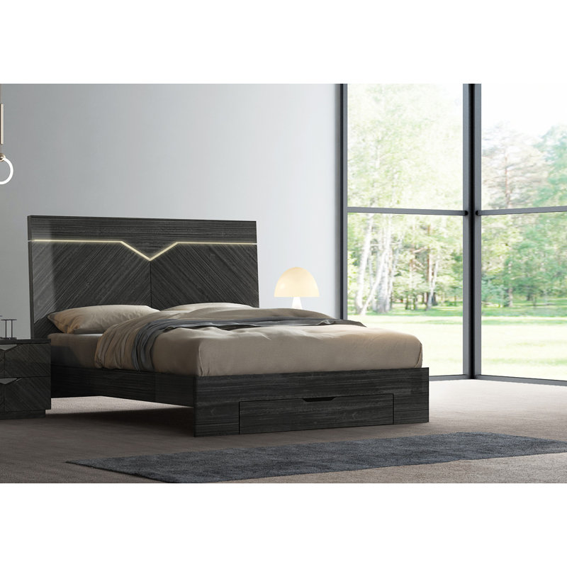 Ensemble de chambre configurable avec lit plateforme en bois massif Saugeries
