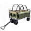 Chariot de chariot pliable d'une capacité de 440 lb avec système de cerclage et doublure en plastique 3 pièces, idéal pour la plage, le camping et le jardinage