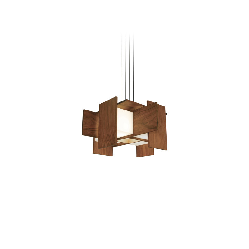 Muto 5 - Light LED Pendant, Walnut, 2700K (Dry)