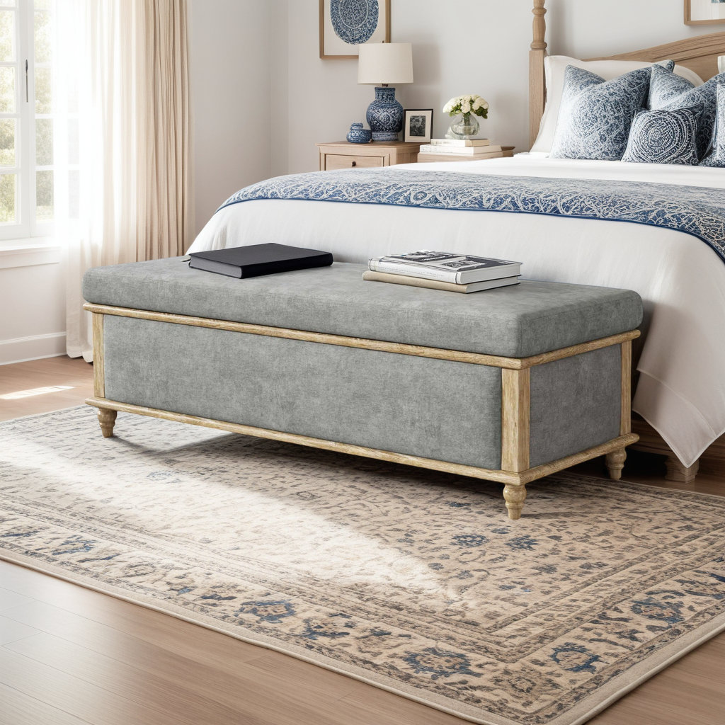 Ophelia & Co. Rustic French Country Bedroom Bench with Lift-Top Lid ...
