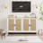 Buffet Cabinet,Rattan Accent Storage Cabinet With 4 Doors And Shelf-106644774