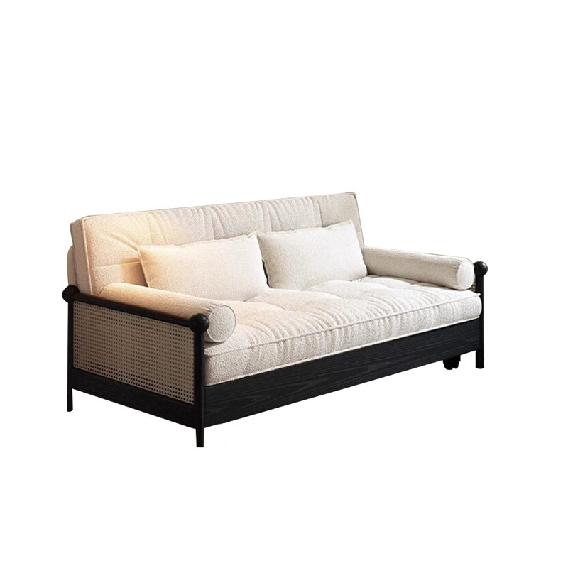 Modern Style 3-In-1 Convertible Sleeper Sofa Bed With Adjustable Backrest Pull Out Couch Sofa Bed