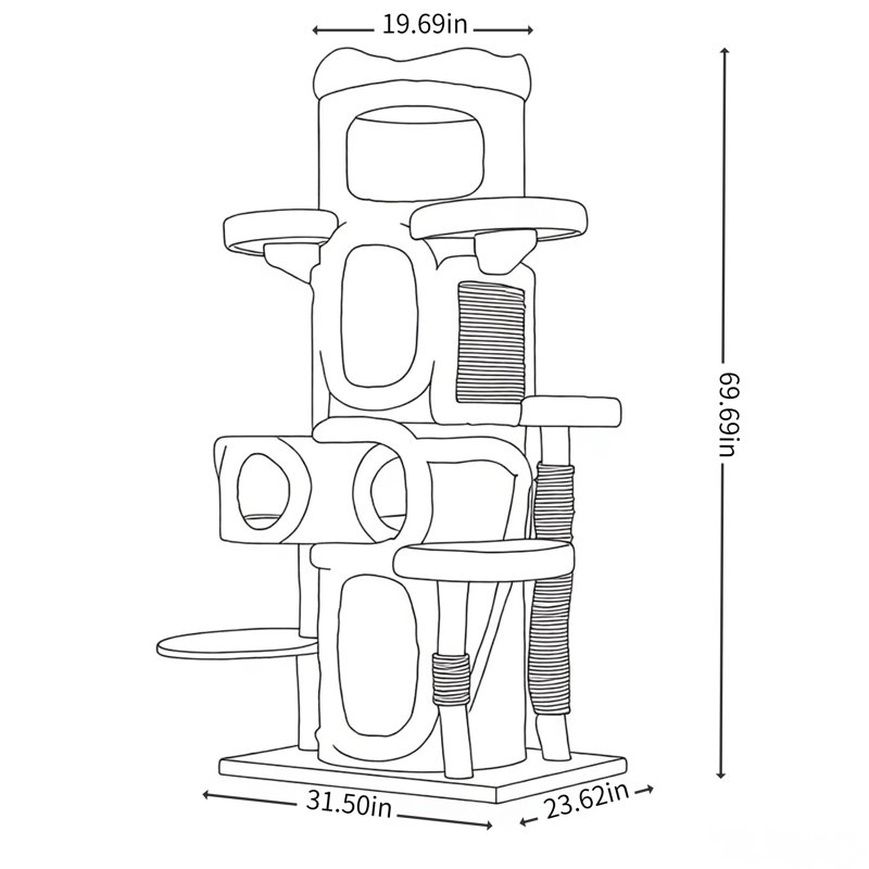 Structure d'escalade simple pour chat