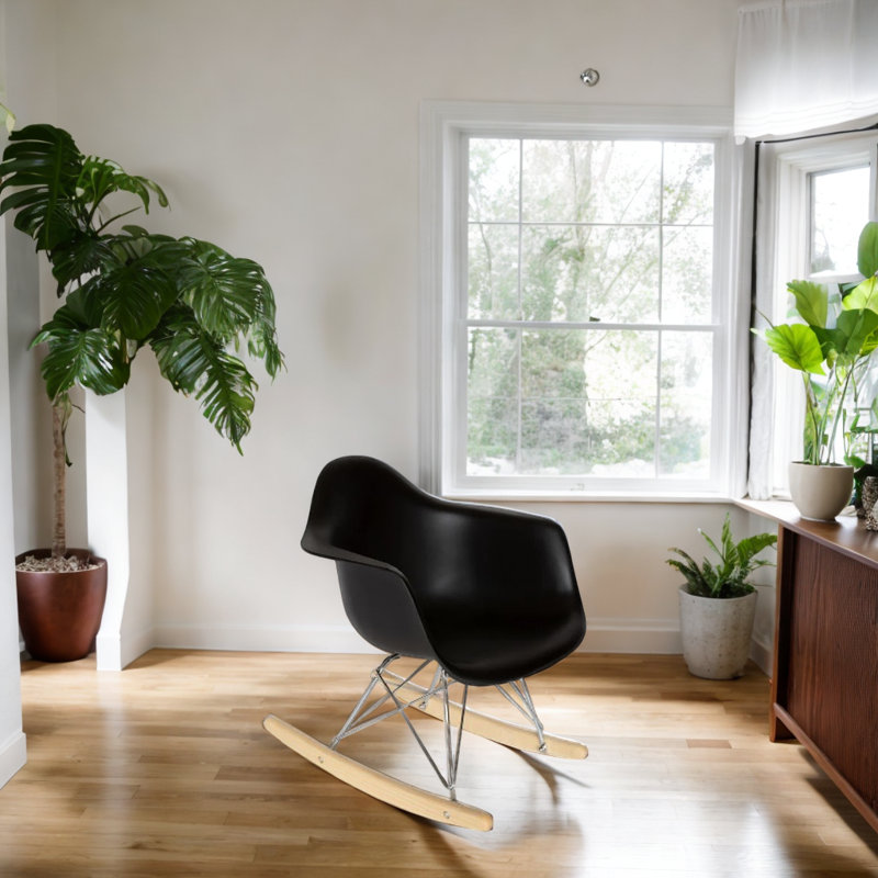 Chaise berçante Bucket, Noir