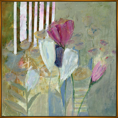 Peonies And Tulips Giclee On Canvas by Jill Krasner