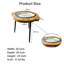 Table d'appoint polyvalente pour différentes pièces avec pieds en métal robustes et plateau en panneau de fibres à densité moyenne