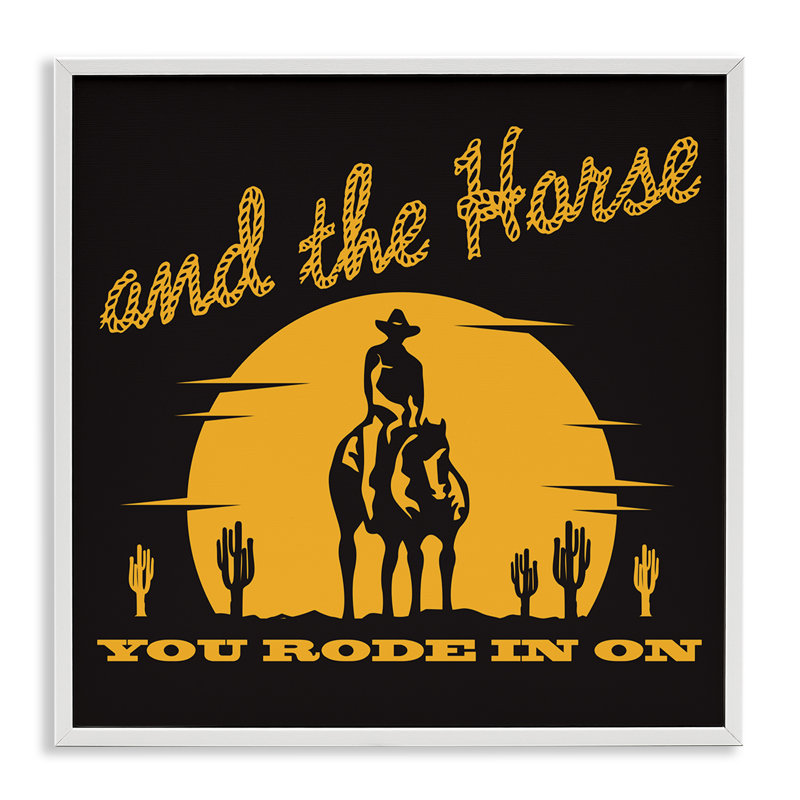 «Horse You Rode In», impression numérique sur toile par Jedco Brands, Inc., Giclée encadrée blanc bord de mer