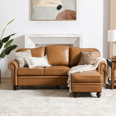 Blanchett Genuine Leather Ottoman