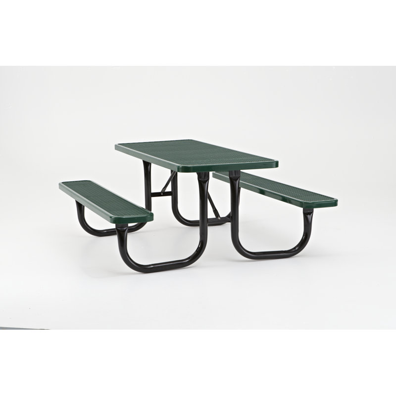 Tycho Diamond Metal Picnic Table, 69" W x 72" L x 30.31" H