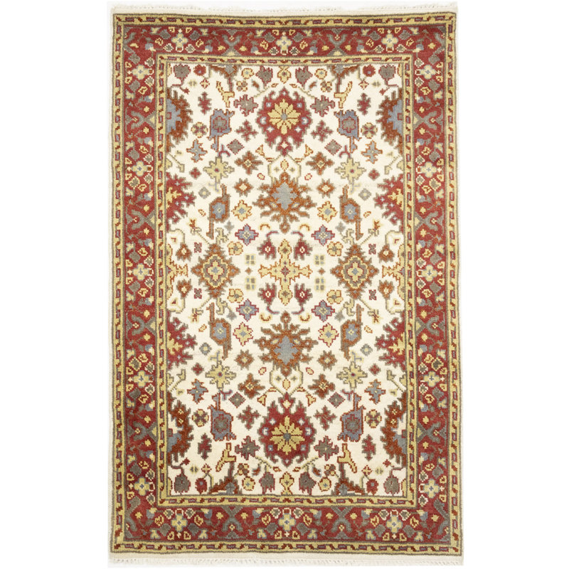 Tapis crème crème Oushak
