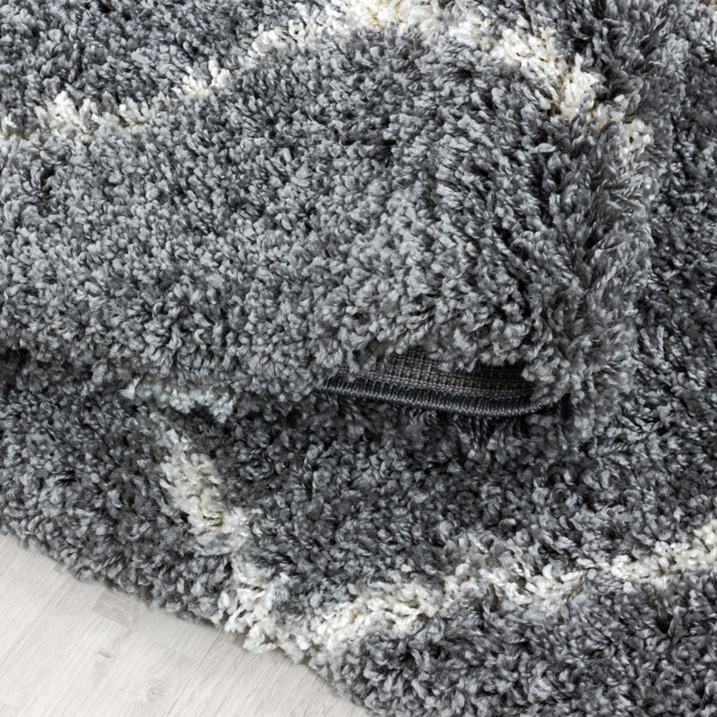 Curstin Geometric Shag Area Rug, Rectangle 120 x 170cm