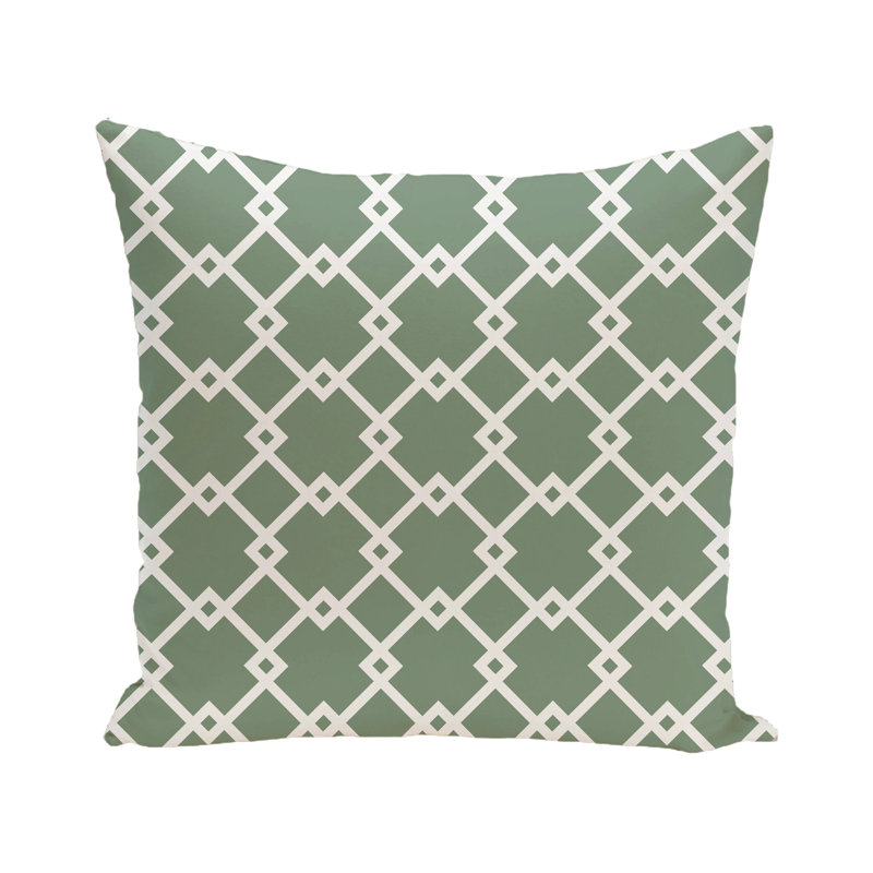 Link Lock Outdoor Square Pillow Cover & Insert, 18" H x 18" W, Wintergreen
