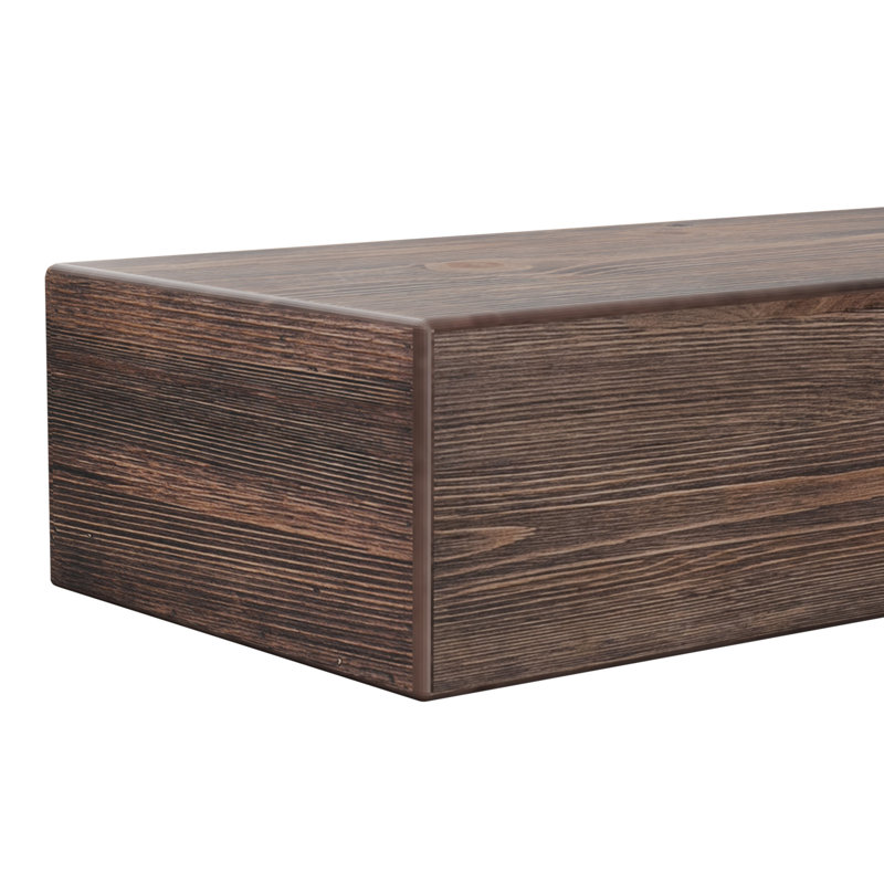 Fireplace Mantel, 60", Brushed Brown