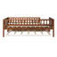 Lit de jour simple avec couchette et garde-corps, aspect noyer antique-250609808-250609809
