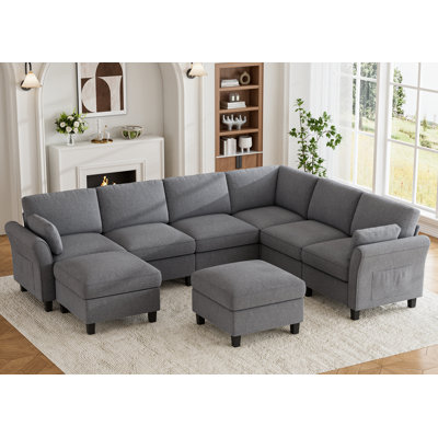 Canapé modulaire avec rangement 8 pièces