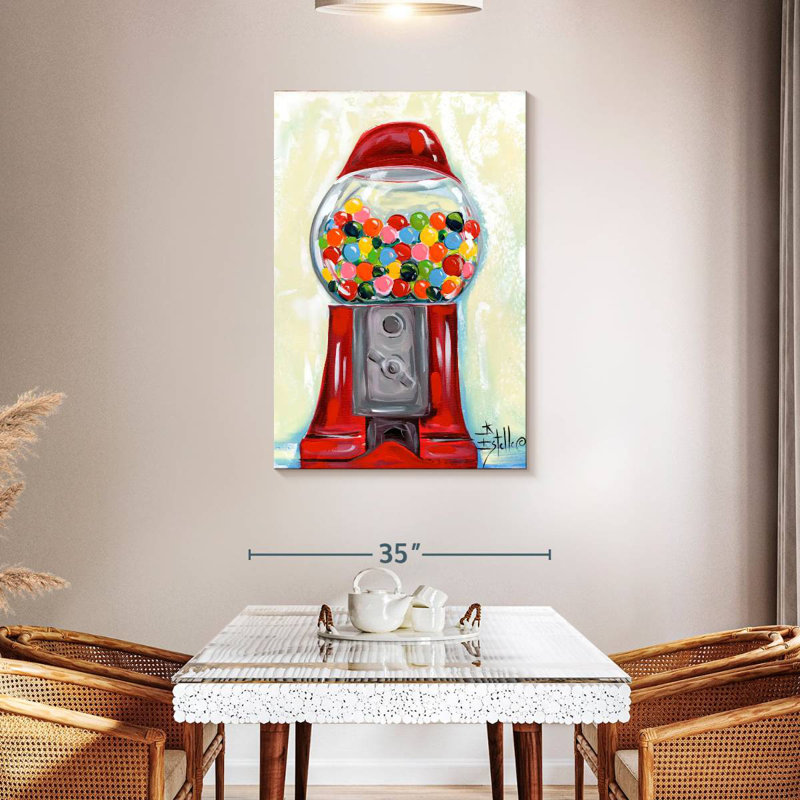 Yarlin Bubblegum Machine, 45" H x 30" W