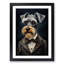 Schnauzer in a Suit Painting No.3 - Framed Print-819884572-819884575