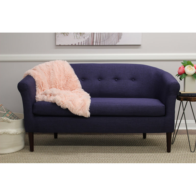 Reichenbach Upholstered 57'' Settee, Eggplant