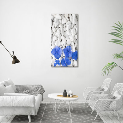 Hydrangea Stones - Wrapped Canvas Print