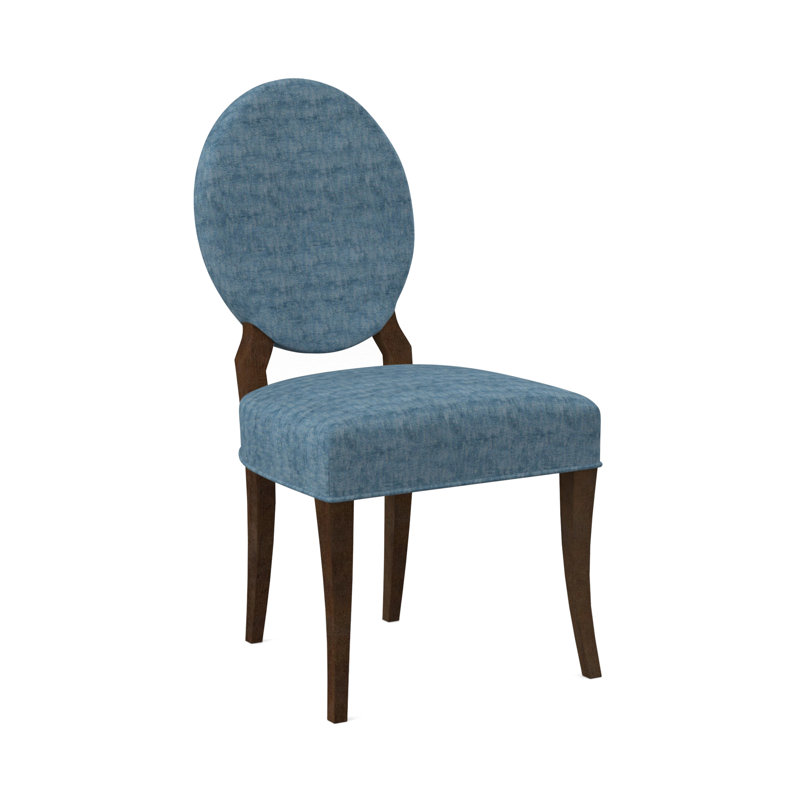 Cameo Dining Chair, Edworth Ocean Viscose, American Walnut