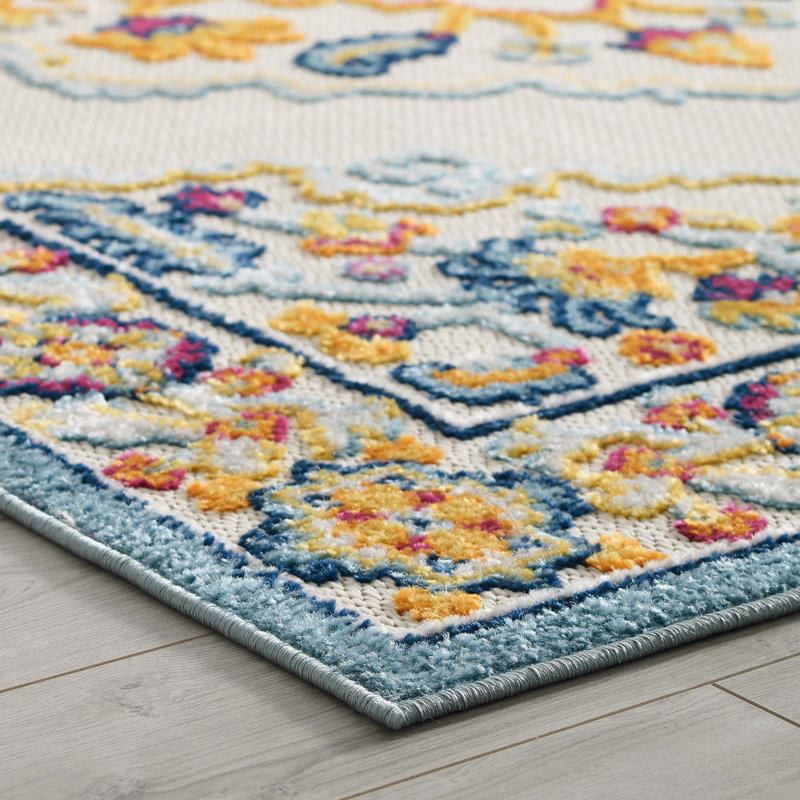 Multicolor Medallion 8' x 10' Synthetic Indoor/Outdoor Area Rug