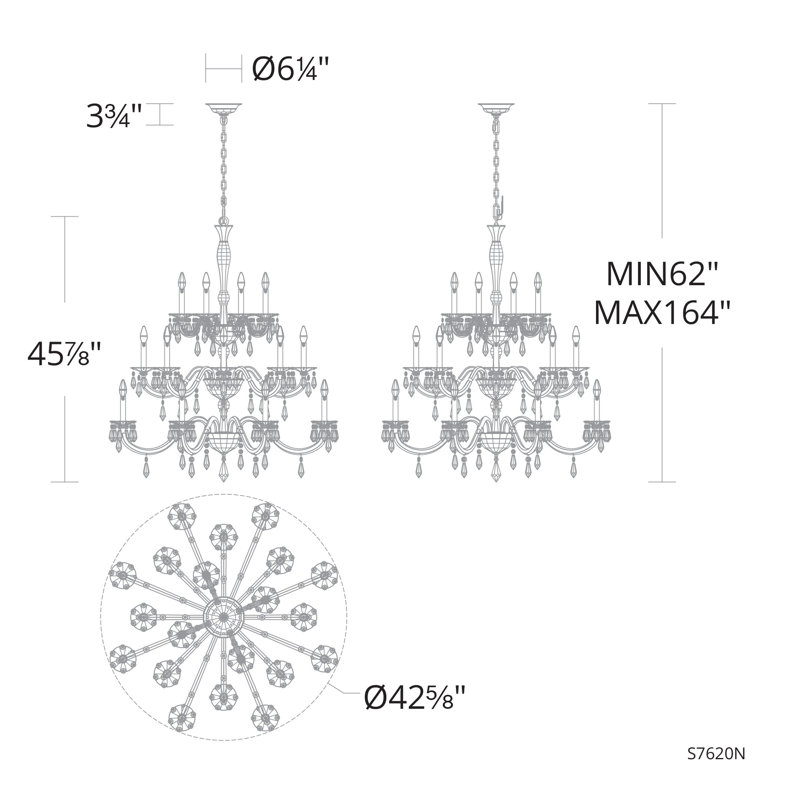 Napoli 20 - Light Chandelier, Black