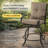 Kozyard Isabella Outdoor Swivel Bar Chairs, Counter Height Patio Bar Stools Set of 2 with Cushioned Seats, All-Weather Metal Bistro Chairs for Backyard Dining Beige with Cushion-1386153923