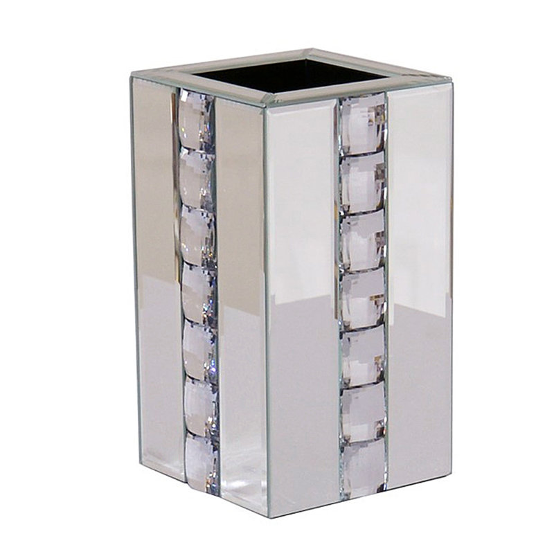 Nala Glass Table Vase, Silver