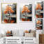 «Orange and Gray Forest Autumn Elegance II», art sur toile Forêt-487362361-487362359-526203700