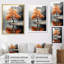 «Orange and Gray Forest Autumn Elegance II», art sur toile Forêt-526203689-487362361-487362359