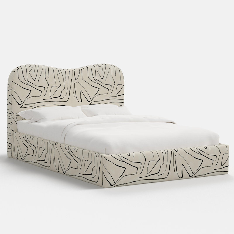 Perigold Bed, Cream/Black, Twin