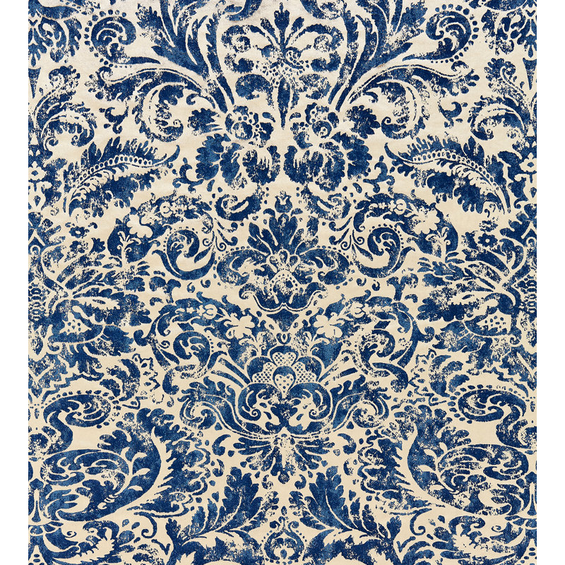 Modern Luxury Palladio Velvet Damask Fabric, Lapis