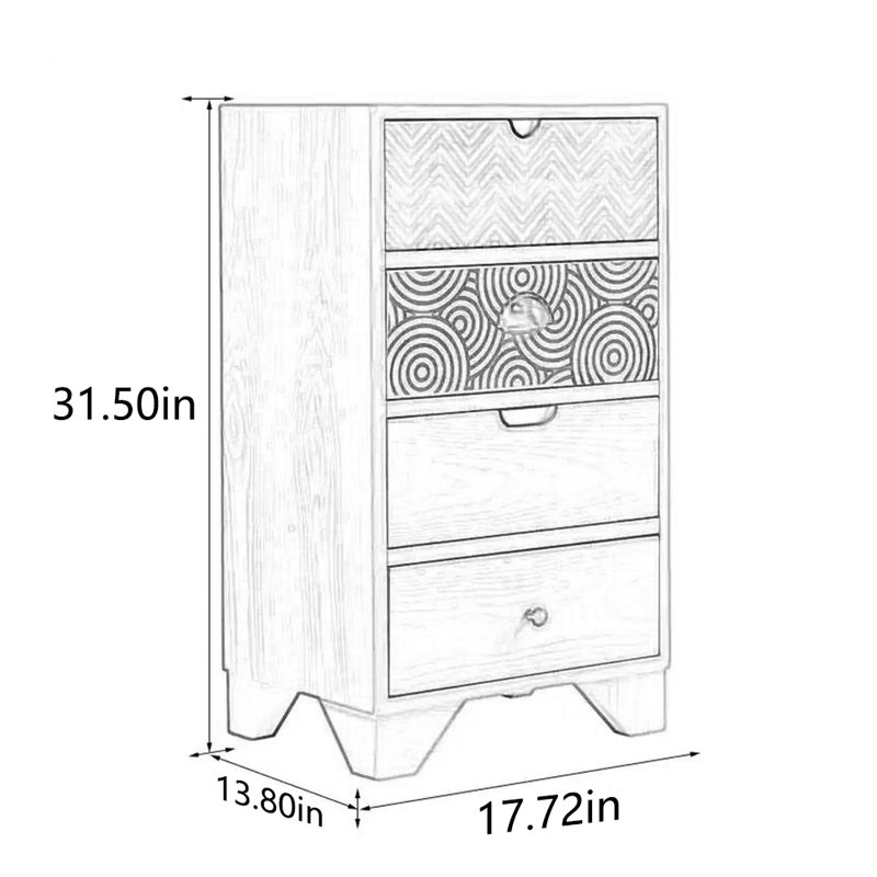 Solid wood retro locker against the wall