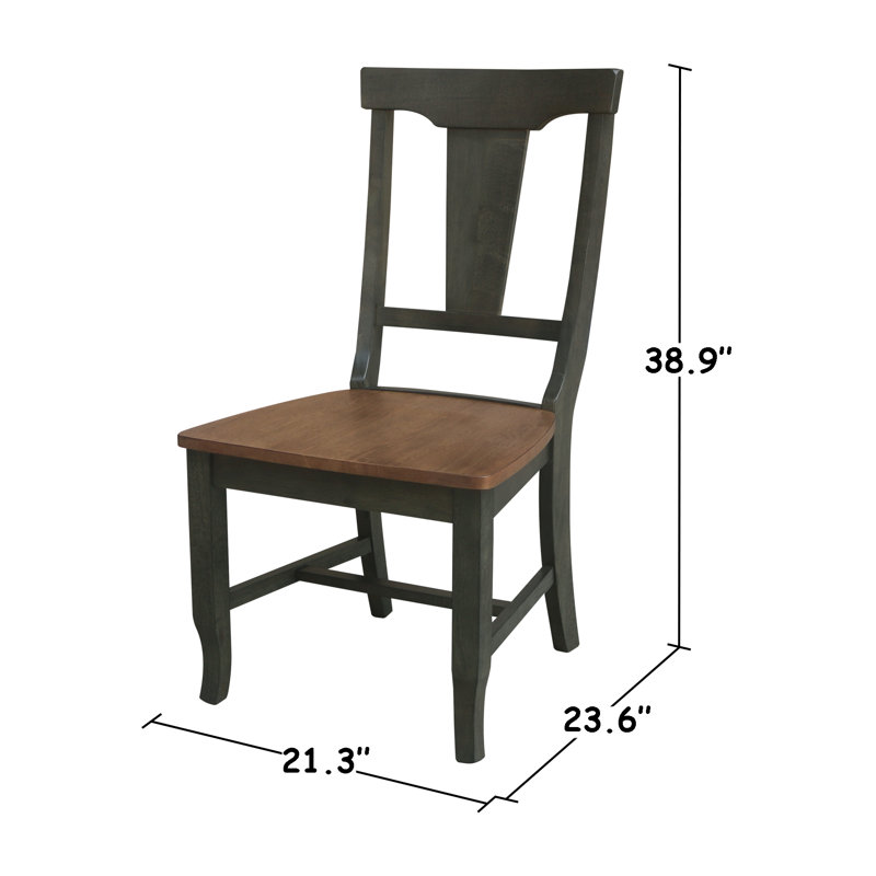 Chaise d'appoint Decosmo, Hickory / charbon délavé