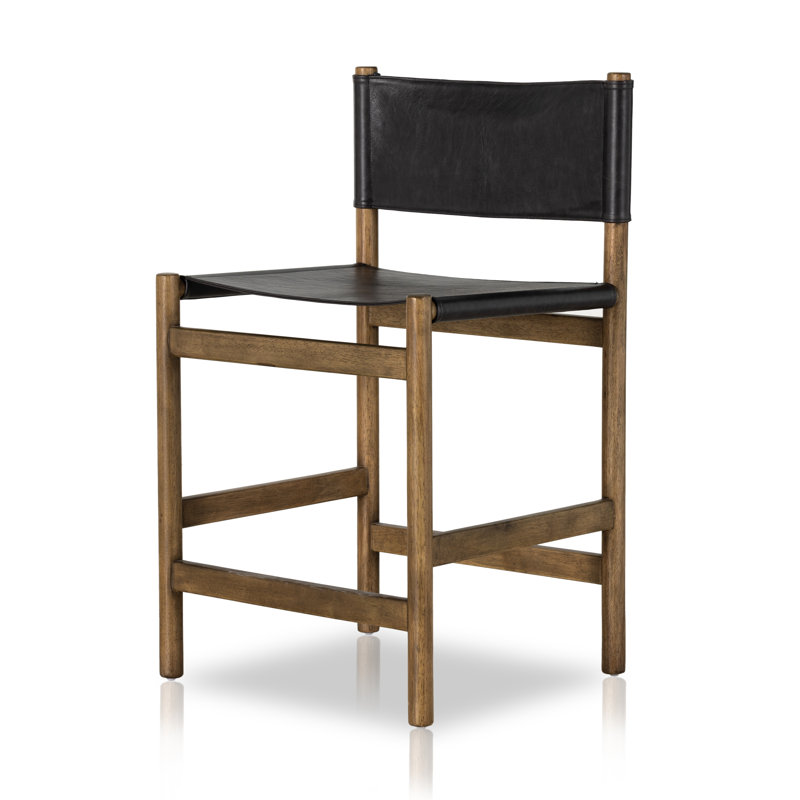 Kena Stool-Sonoma Black-Counter, Bar Stool (30.5" Seat Height), Vintage Natural, Black