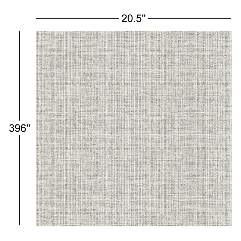 Quartney Wallpaper Roll, Light Gray