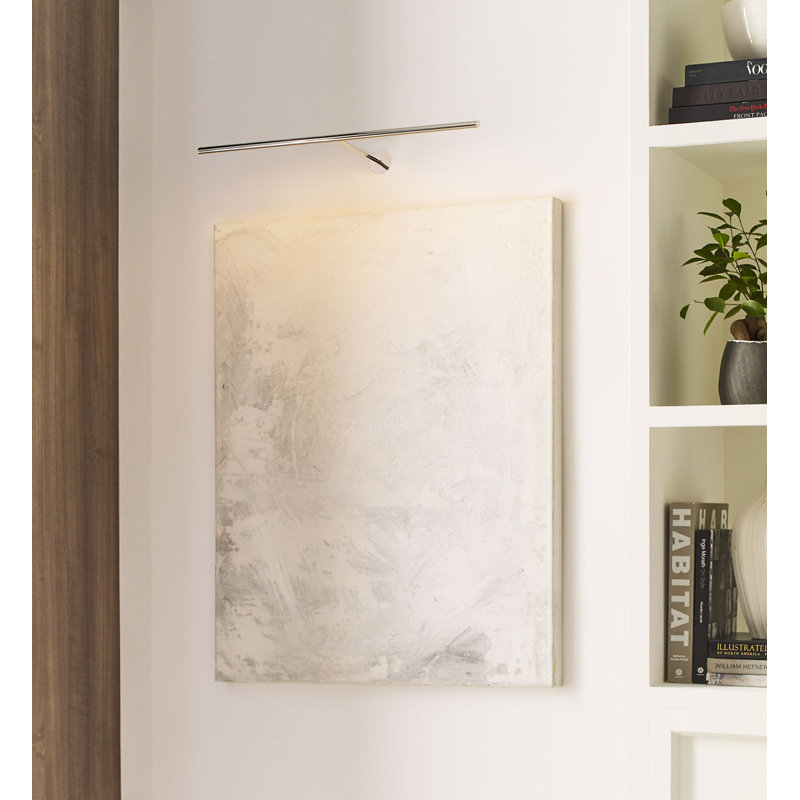 Plural Dome Picture Light, 0.5" H x 24" W x 8.9" D, Polished Nickel, 17.4