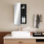Ebou Designs Chouhan blanc, miroir biseauté et tablettes réglables pour la salle de bain, encastré ou en surface.-278887085-277795527-277795514