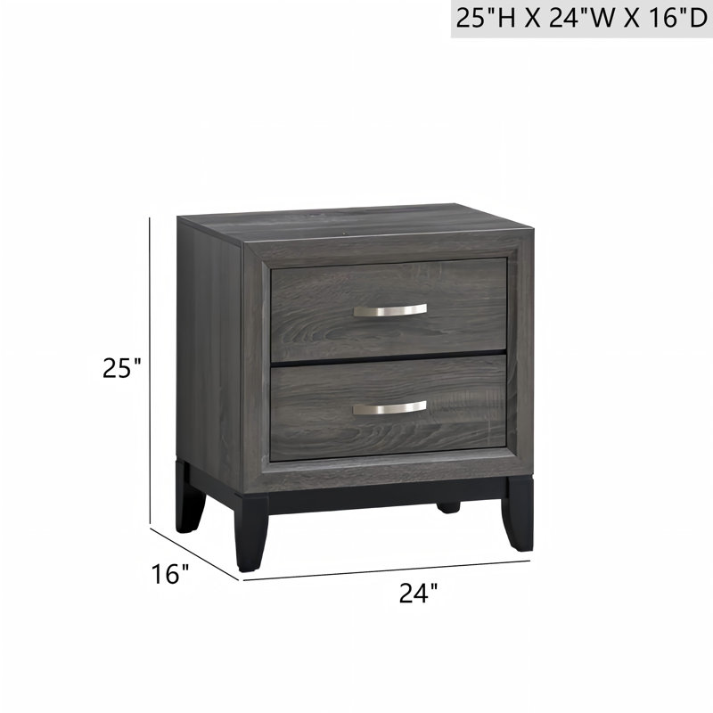Nightstand(Includes Only Nightstand), Gray
