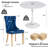 Dining Table Set,  24" Round Dining Table And 2 Velvet Dining Chairs With Gold-plated Legs-738060567-737608187