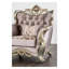 Fauteuil à oreilles Traditional en velours avec garniture cloutée et capitonnage à boutons