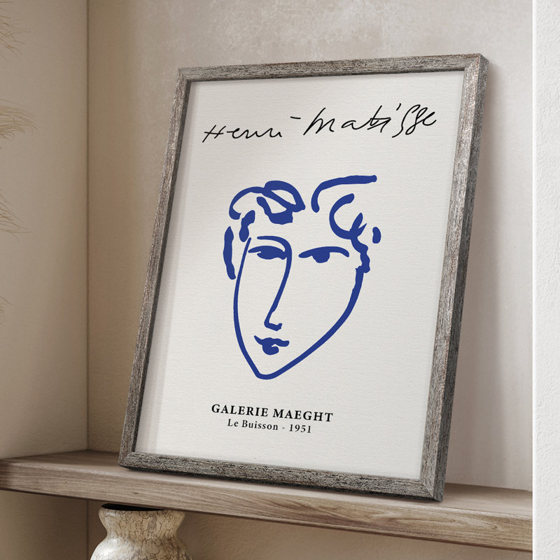 Matisse CVII, reproduction d'art encadrée - bois massif