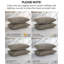 Ensemble de 2 taies décoratives matelassées à motif carré en microfibre à bords carrés passepoilés Southano Fine Vilens, lot de 2, 20 po x 36 po, taupe foncé-399142816-324762885